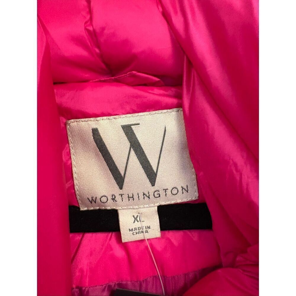 Hot Pink Worthington Puffer Jacket - Picture 5 of 6